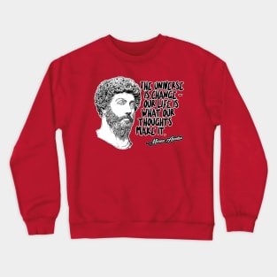 Marcus Aurelius Philosophy Quote Statement Design Crewneck Sweatshirt